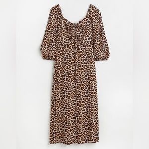 NWT Puff Sleeve Leopard Print Dress
